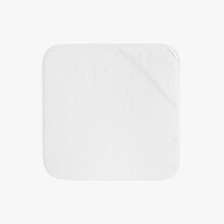 White hooded towel with pink