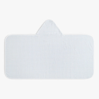 Hooded children's towel in Picnic Gingham - Blue