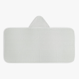 Green gingham children's hooded towel.