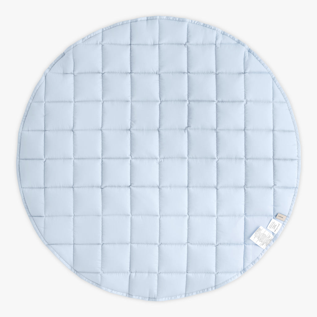 Transit Treasures Playmat backside in solid blue