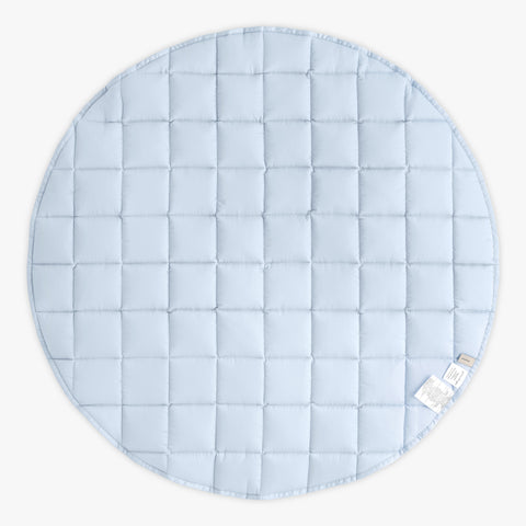 Transit Treasures Playmat backside in solid blue