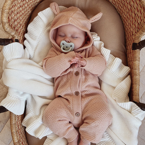 Pacifier Trio Pack- Baby sleeping with pacifier in bassinet