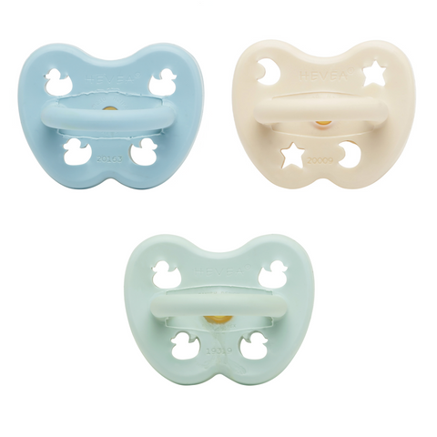 Pacifier Trio Pack in Blue, Ivory and Green