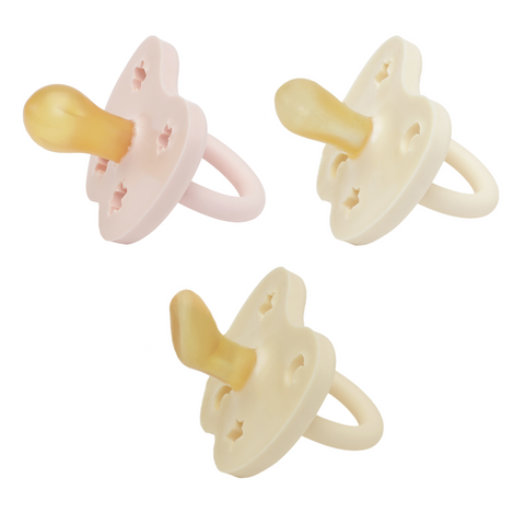 Pacifier Trio Pack in Pink, Vanilla and Milky White 