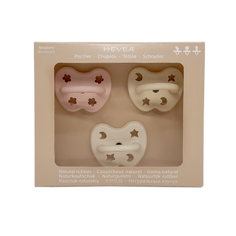 Pacifier Trio Pack in Pink, Vanilla and Milky White 