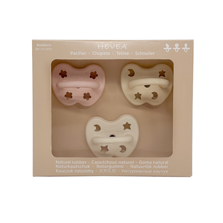 Pacifier Trio Pack in Pink, Vanilla and Milky White 