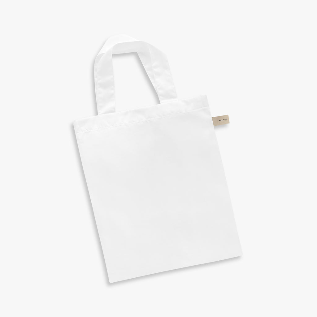 Scalloped Starlight White Tote Bag