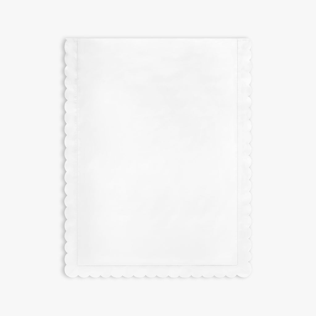 Personalize Me: Scalloped Starlight Baby Duvet in White