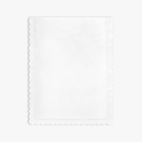 Scalloped Starlight Baby Duvet in White