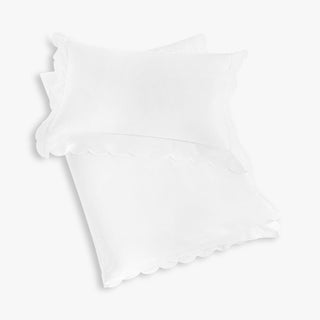 Scalloped Starlight Toddler Duvet in White