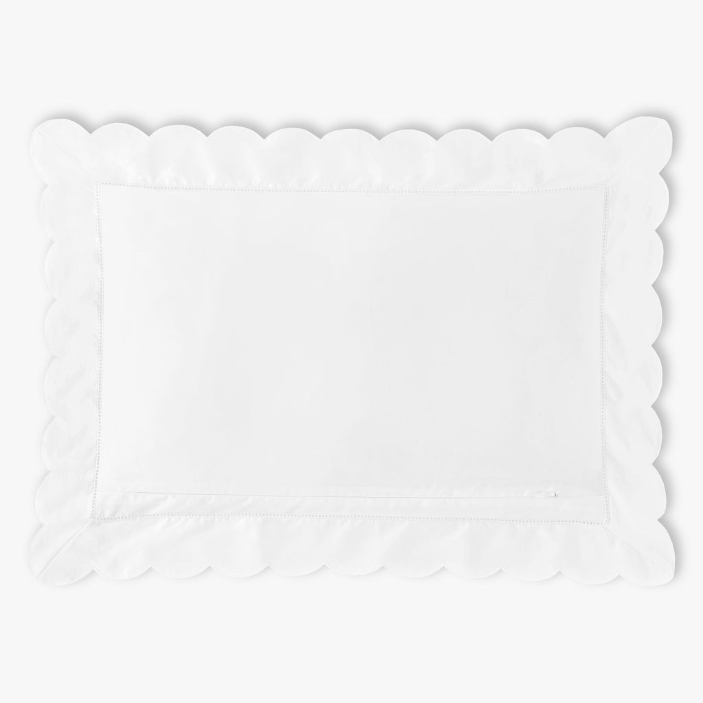 Personalize Me: Scalloped Starlight Toddler Pillow in White backside