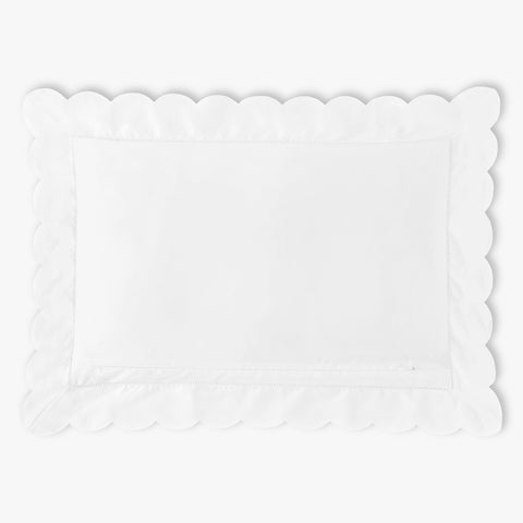 Scalloped Starlight Toddler Pillow in White backside