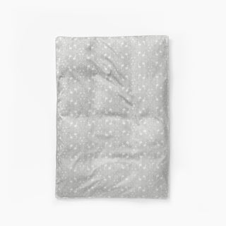 Baby duvet in the "Bird's Song" print in the color grey
