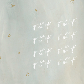 Close up of artwork. You are the light.