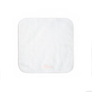 Classic Washcloth with Pink Trim Detail. Washcloth can be personalized with childs name