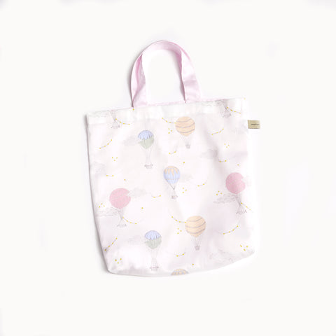 Tote Bag in Touch The Sky print in Pink . Tote bag is included with Play Mat.