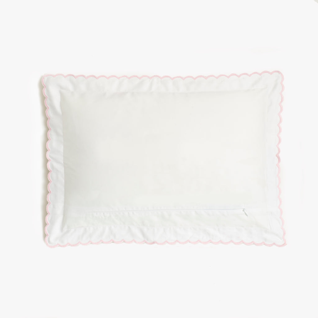 Back Side of the Toddler Pillow in Solid White