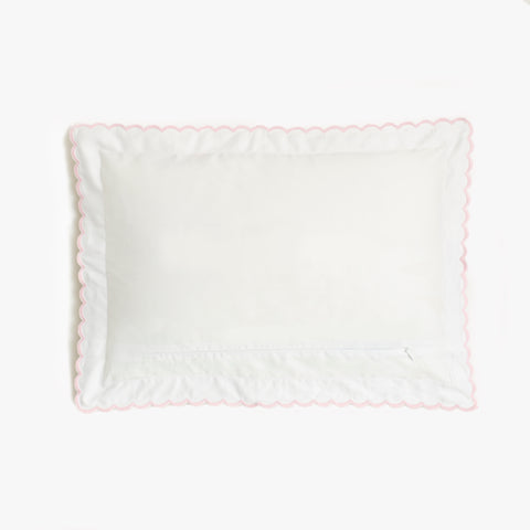 Back Side of the Toddler Pillow in Solid White