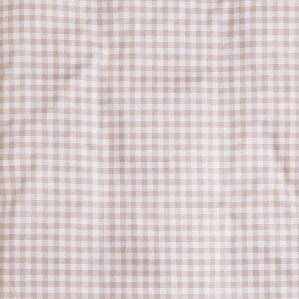 Swatch of gingham in beige