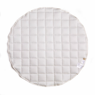 Back of play mat, Picnic Gingham in solid Ivory..