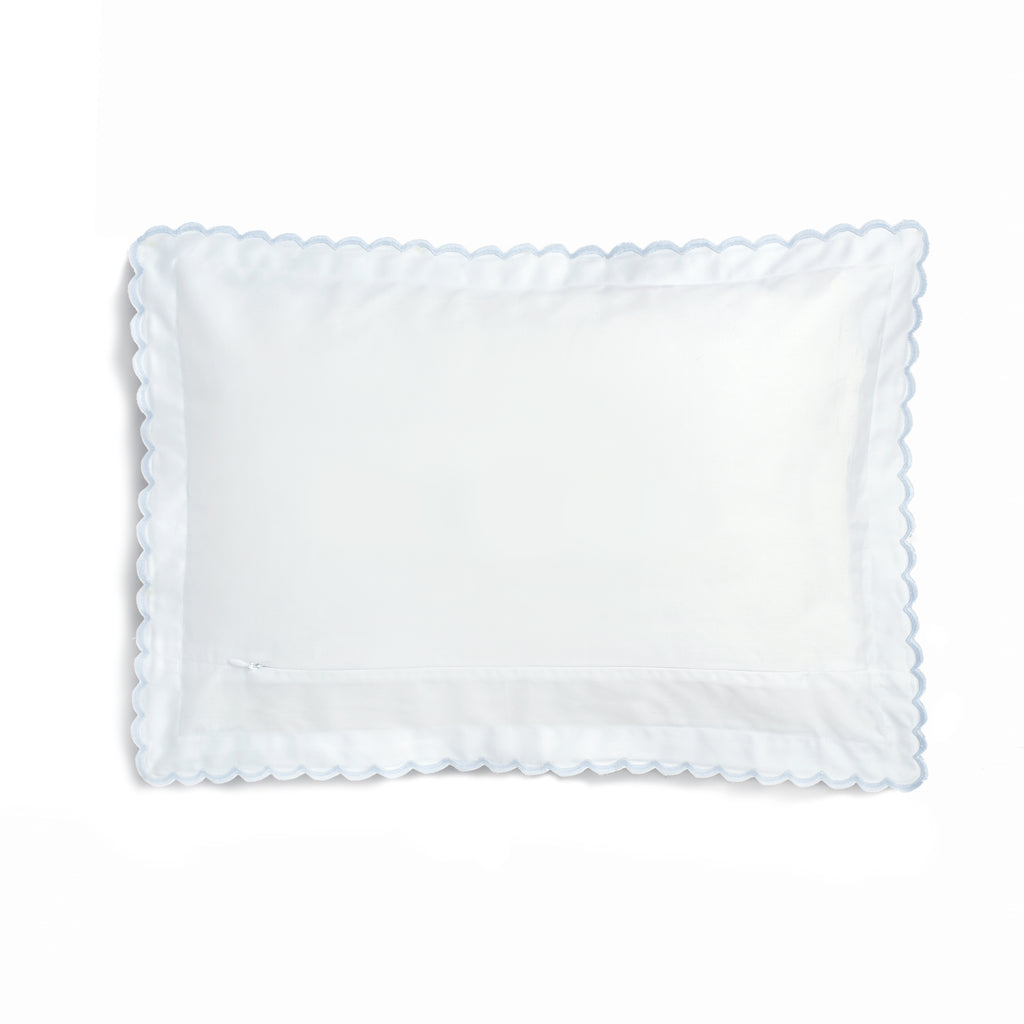 Personalize Me: Back of Blue Gingham Pillow