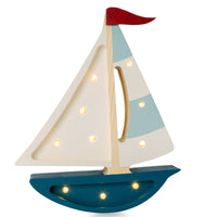 Mini Sailboat Lamp - Teal