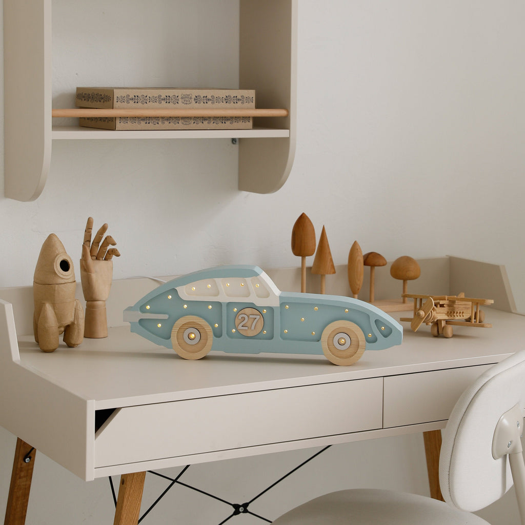 Little Lights Race Car Lamp  on desk
