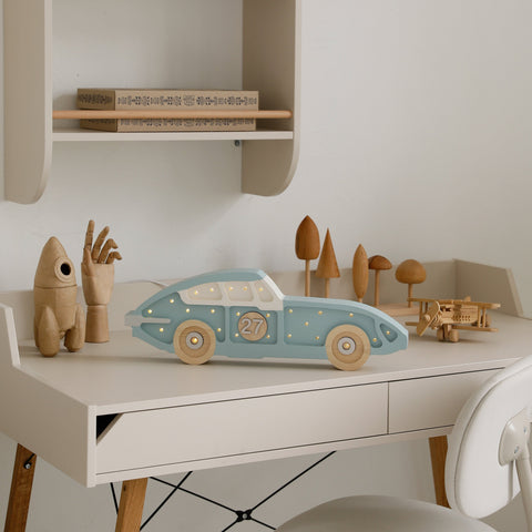 Little Lights Race Car Lamp  on desk