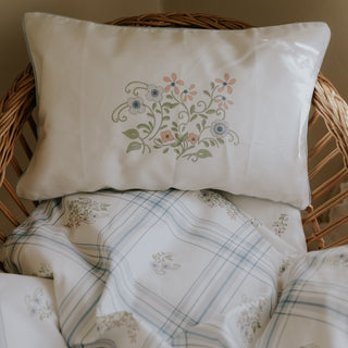 Toddler Pillow in the Fleur and Stripe in Multi Color