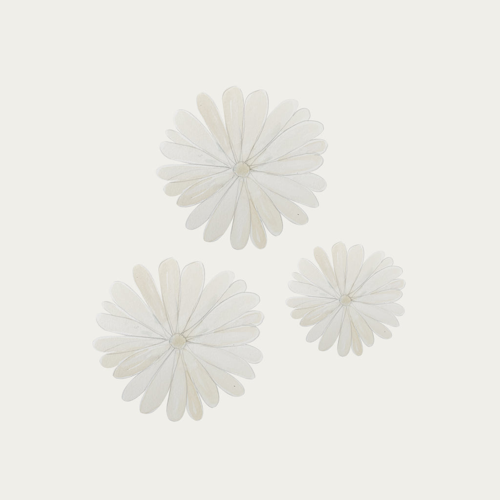 White flower wall decals