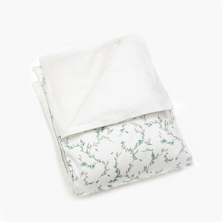 Toddler duvet in the "Secret Garden" print in the color ivory