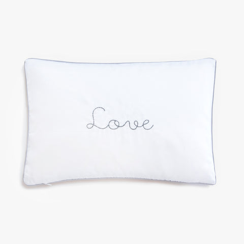 Monogram of the word "Love" on Toddler Pillow
