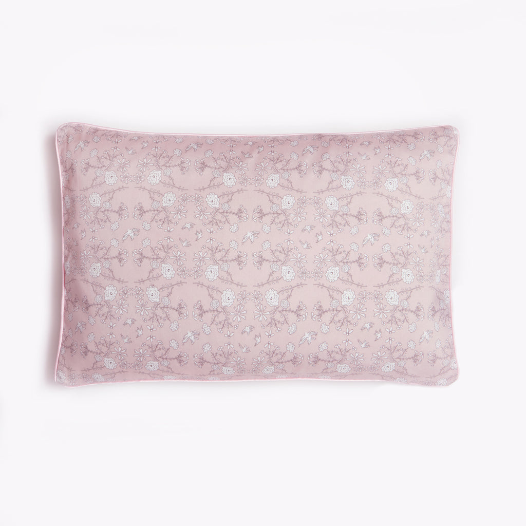 Bird's Song Pink Print in The Toddler Pillow
