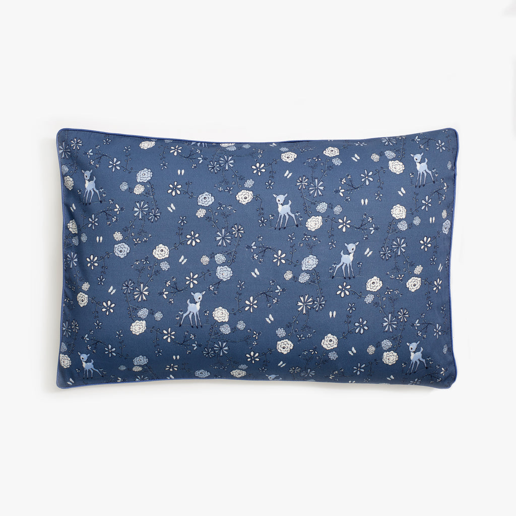 Personalize Me: Toddler pillow in "Into The Woodlands" print in the color blue