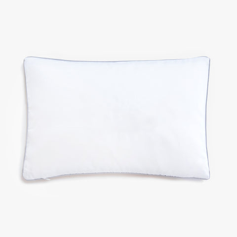 Solid color white of the back of the Toddler Pillow in the print "Bird's Song"