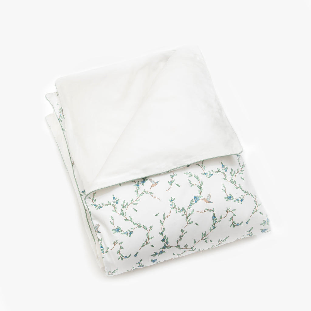 Personalize Me: Baby duvet in the "Secret Garden" print in the color ivory