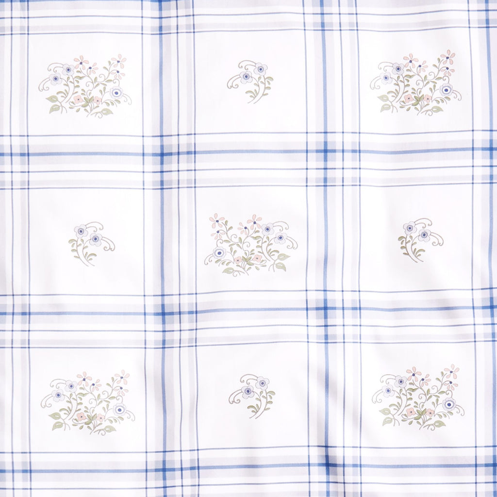 Print Swatch of the Fleur and Stripe Front Side of Print with Flowers and Stripes in Multi Colors