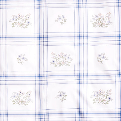 Print Swatch of the Fleur and Stripe Front Side of Print with Flowers and Stripes in Multi Colors