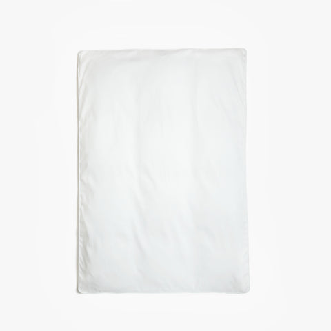 Solid Toddler Duvet Laid Flat in White