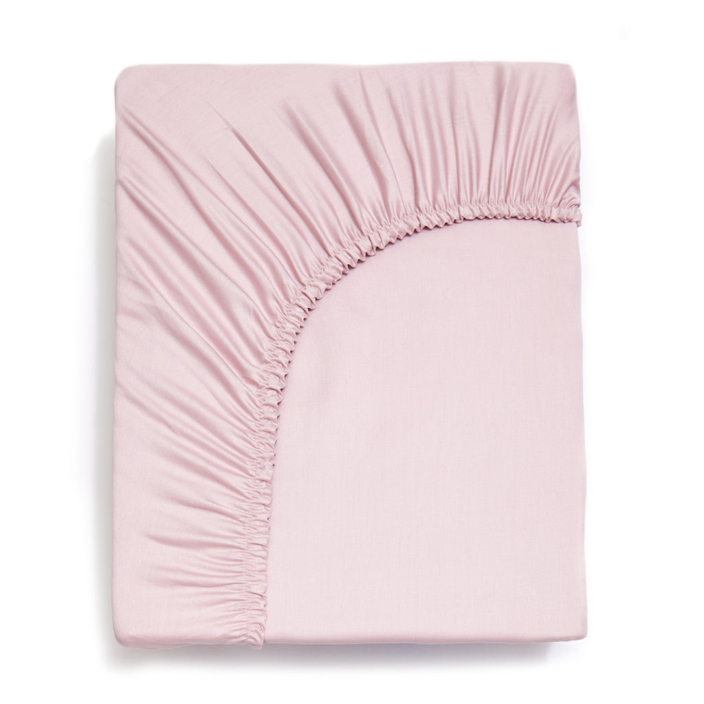 Folded Solid Twin Fitted Sheet in the color Rose