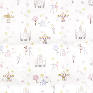 "Adventures in Wonderland" print in rose swatch