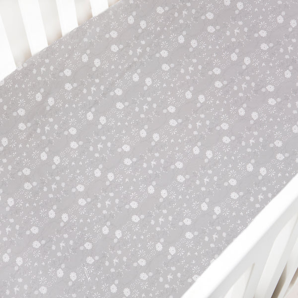 Grey cotbed fitted sheets deals