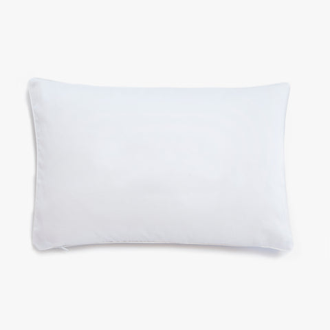 Solid color of the back side of the "Once Upon A Time " print of the toddler pillow in the color white